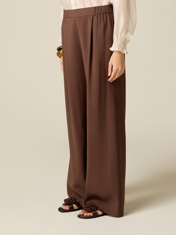 oltre - Ropa ancha Pantalón en marrón