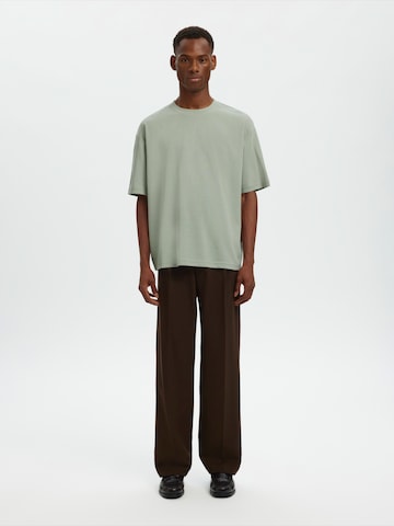 žalia SELECTED Marškinėliai 'SLHOscar'