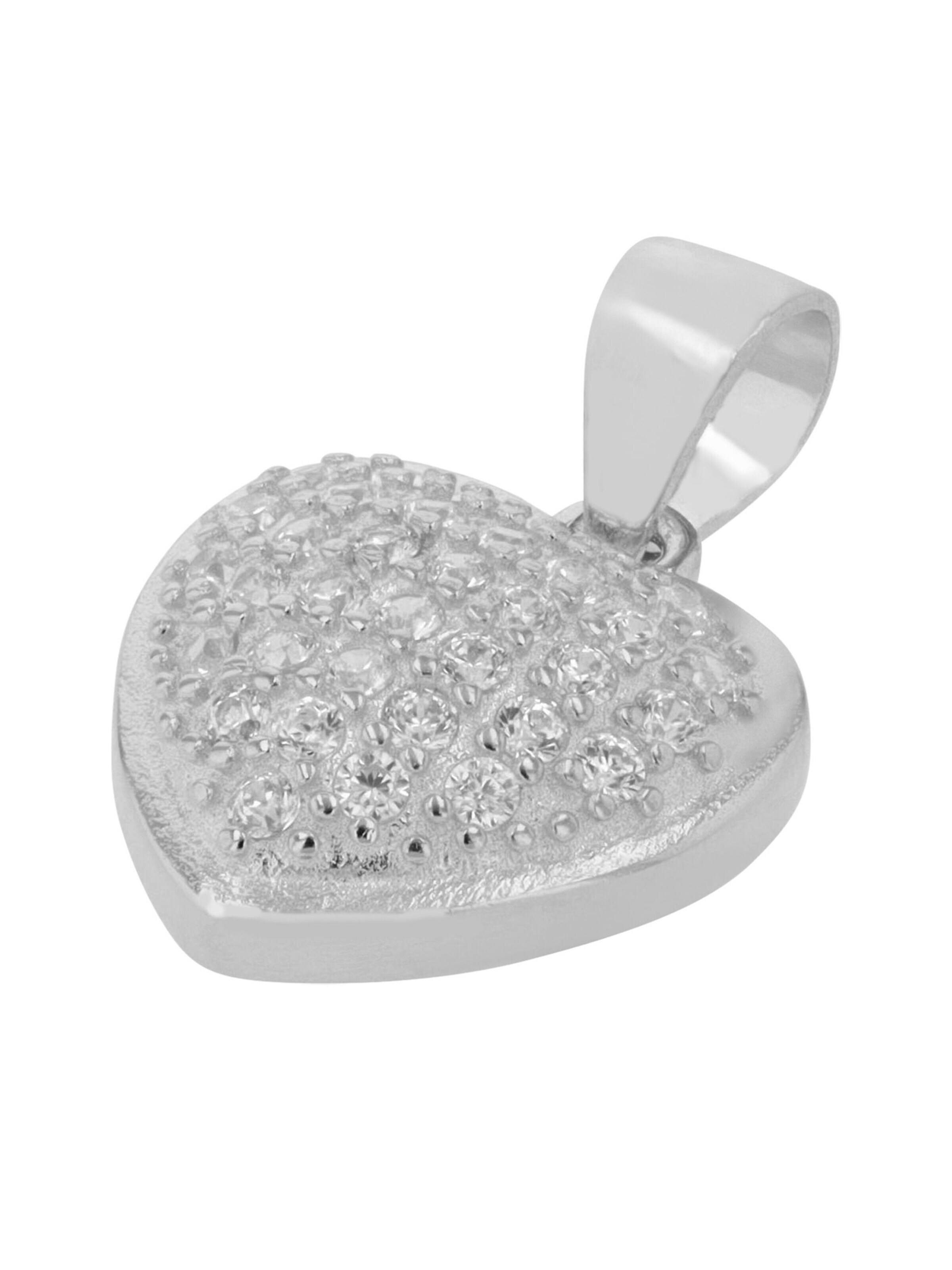 Akzent Pendant '"Darya" Damen - Herzanhänger Silber 925 - rhodiniert' in Silver: front