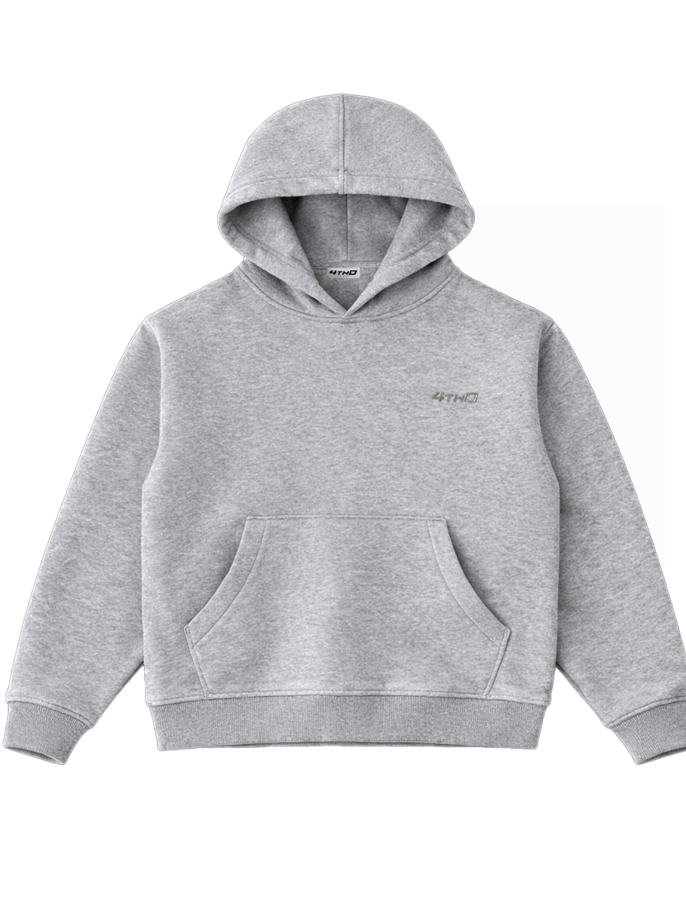 4thD - Sudadera 'Hoodie - Grey Melange' en gris: frente