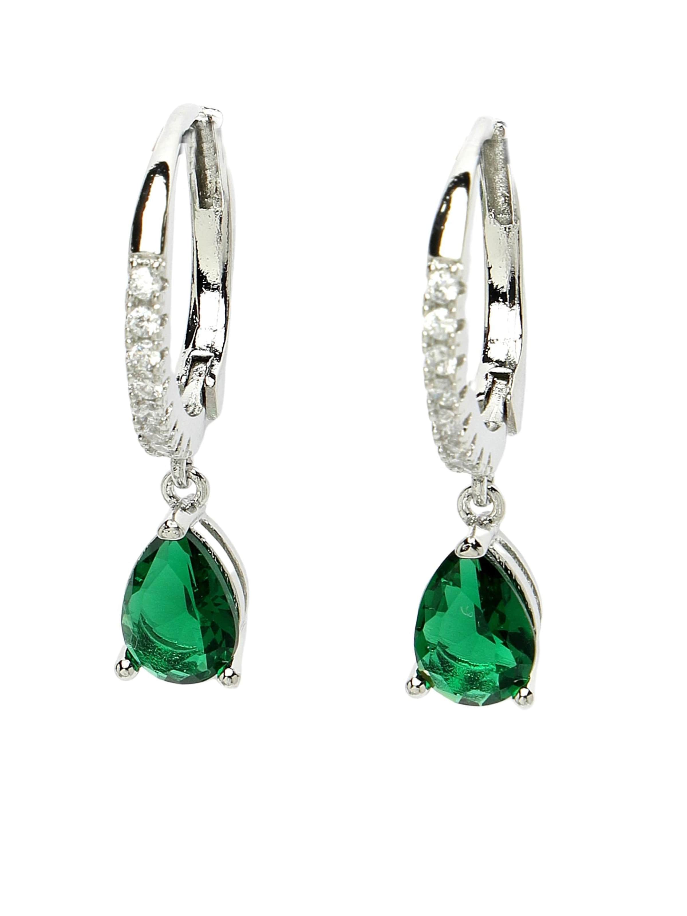 AVANT-GARDE PARIS Earrings 'Terezaina' in Green: front