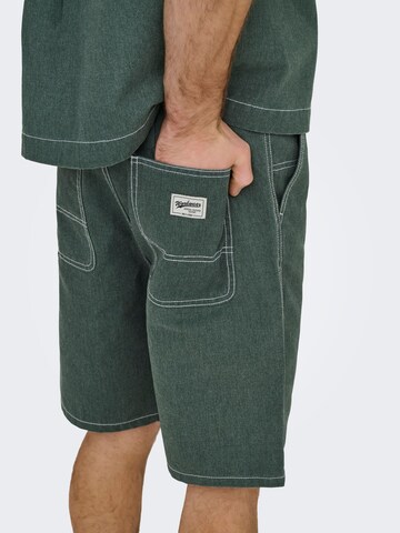 Only & Sons - regular Vaquero 'ONSEdge' en verde