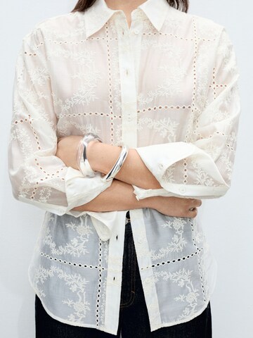 MANGO Blouse 'Aurelia' in Beige