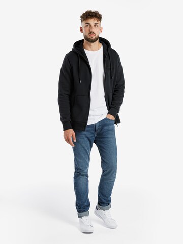 SPITZBUB Zip-Up Hoodie in Black