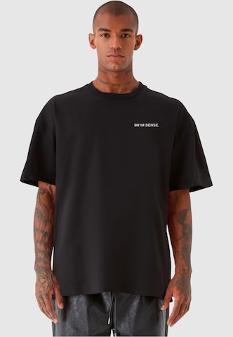 9N1M SENSE Shirt 'Change' in Zwart: voorkant