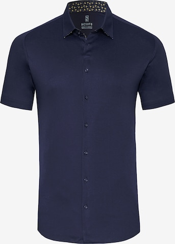 DESOTO Button Up Shirt in Blue: front