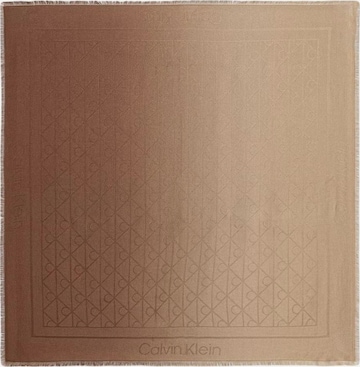 Foulard 'GRADIENT EMBLEM SQUARE SCARF 70x LV04F9027G' di Calvin Klein in beige: frontale