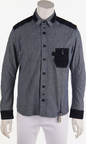 RAW Button Up Shirt in L in Blue: front