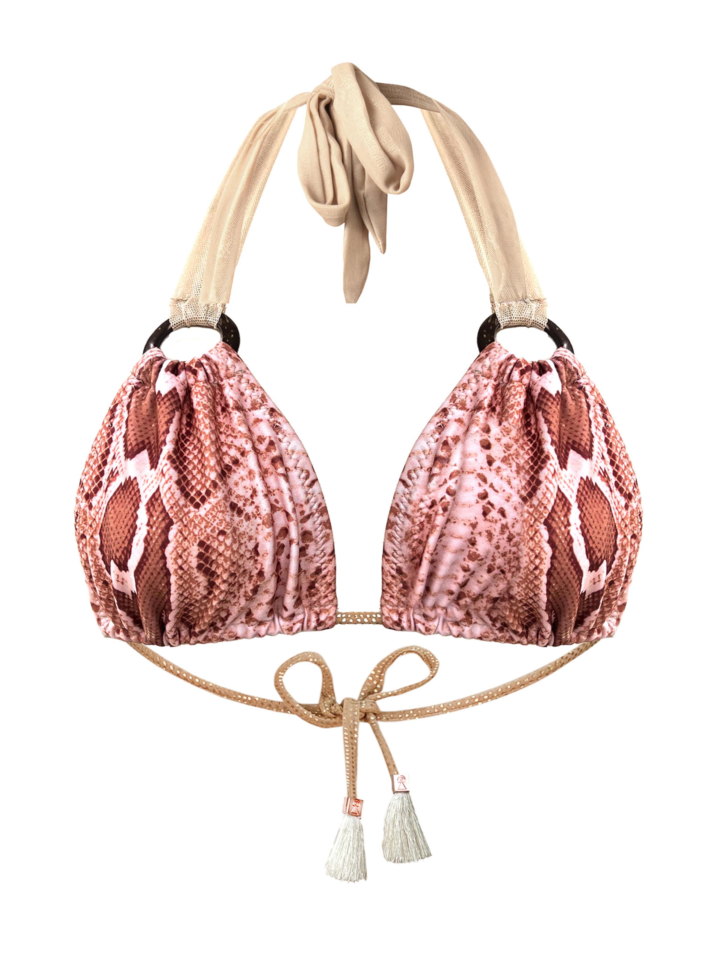 DEESSA Triangel Bikinitop 'Tagomago'‌‌‌‌‌‌ in Orange: Vorderseite