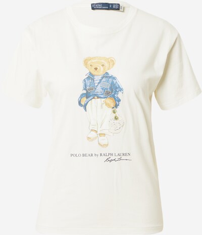 Polo Ralph Lauren Тениска 'MED BEAR' в светлосиньо / светлокафяво / мръсно бяло, Преглед на продукта