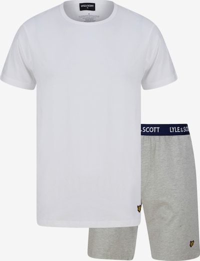 Lyle & Scott Kratka pidžama 'Charlie' veličine XL u mornarsko plava / siva melange / bijela, Pregled proizvoda