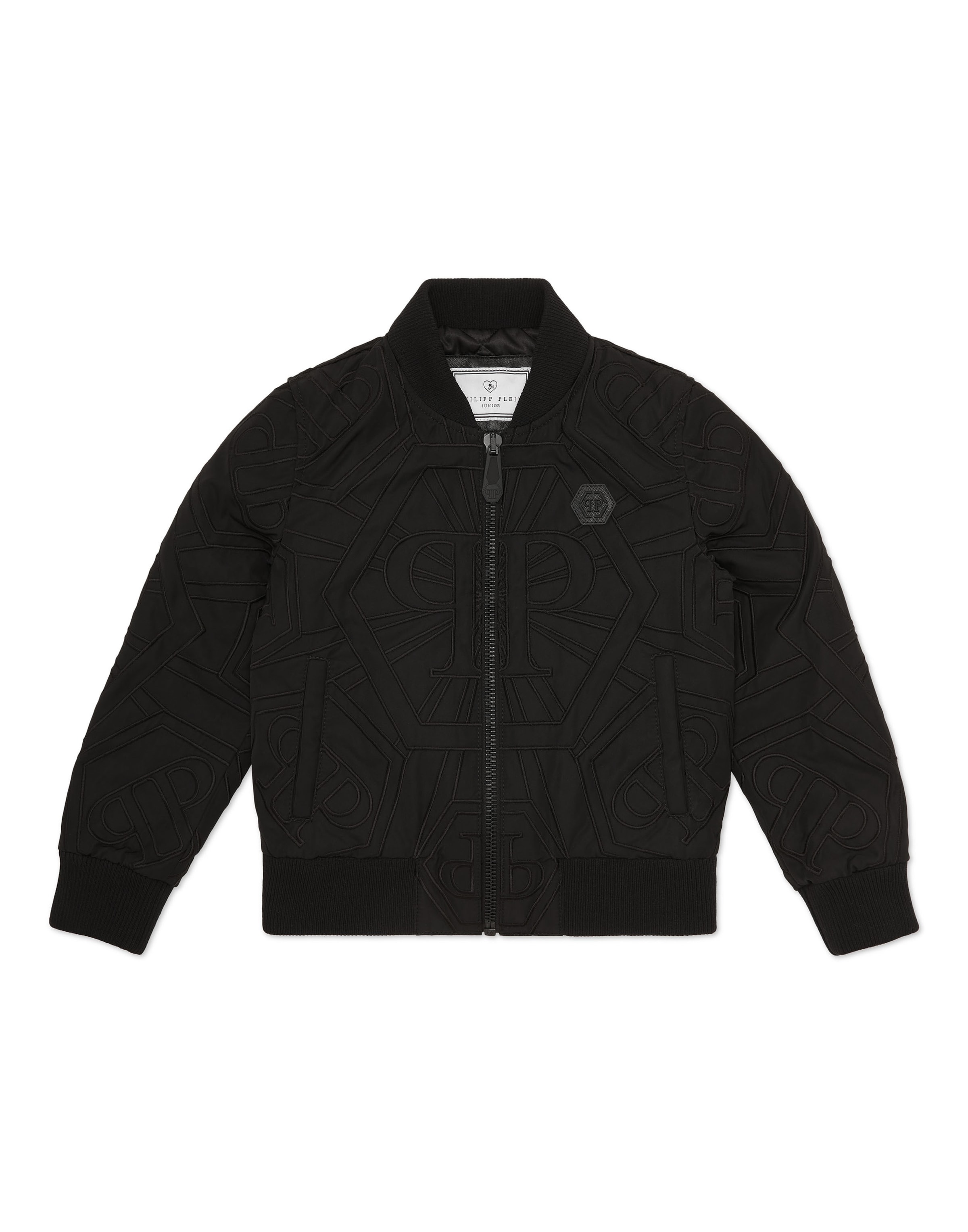 Philipp Plein - Chaqueta de entretiempo en negro: frente