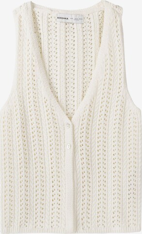 Bershka Knitted vest in Beige: front