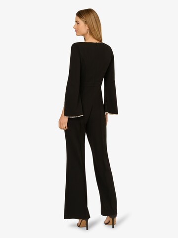 Adrianna Papell Jumpsuit 'Split Sleeve Crepe Jumpsuit' in Zwart