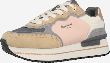 Pepe Jeans Ниски маратонки 'RUSPER GLITTER' в бежово: отпред