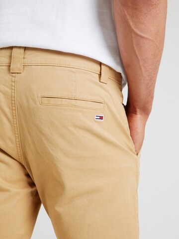 Coupe slim Pantalon chino 'Scanton' Tommy Jeans en beige