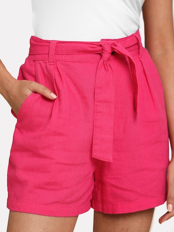 Threadbare Szabványos Élére vasalt nadrágok 'Laurence' - rózsaszín