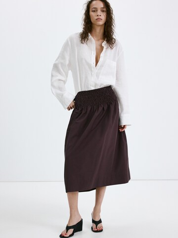 Fustă 'Siros' de la MANGO pe maro