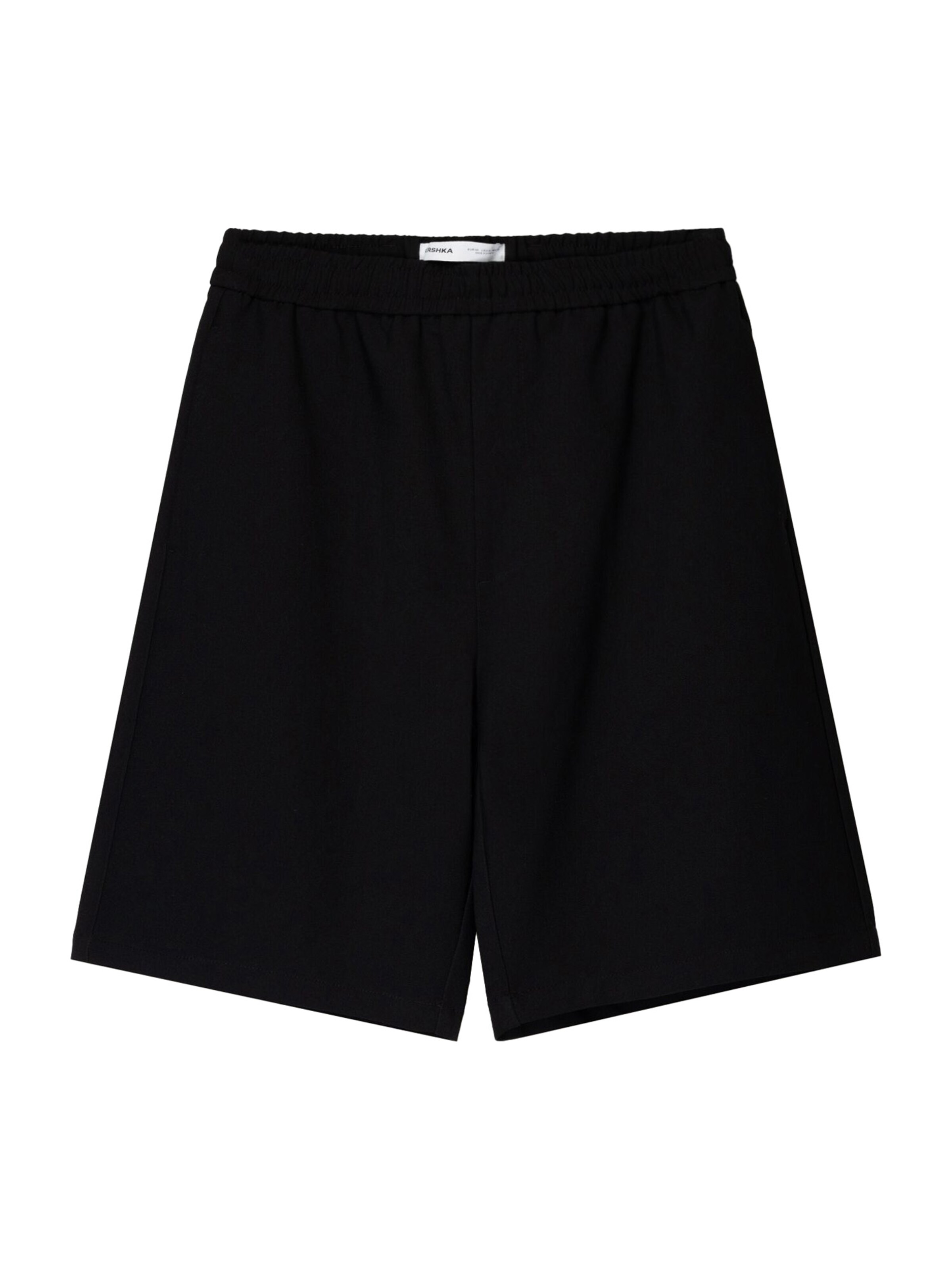 Bershka Voľný strih Nohavice - Čierna: predná strana