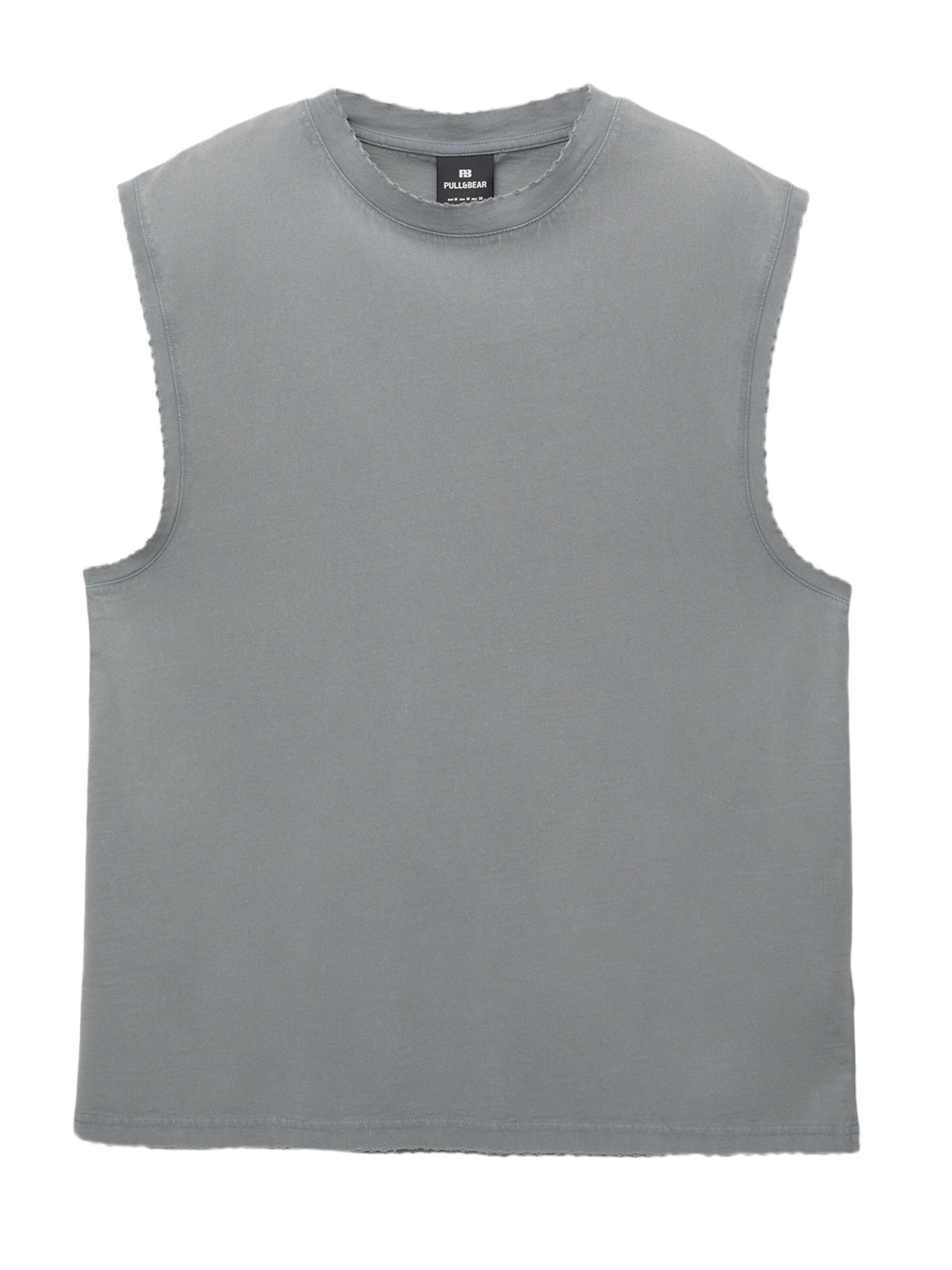 T-Shirt Pull&Bear en gris : devant