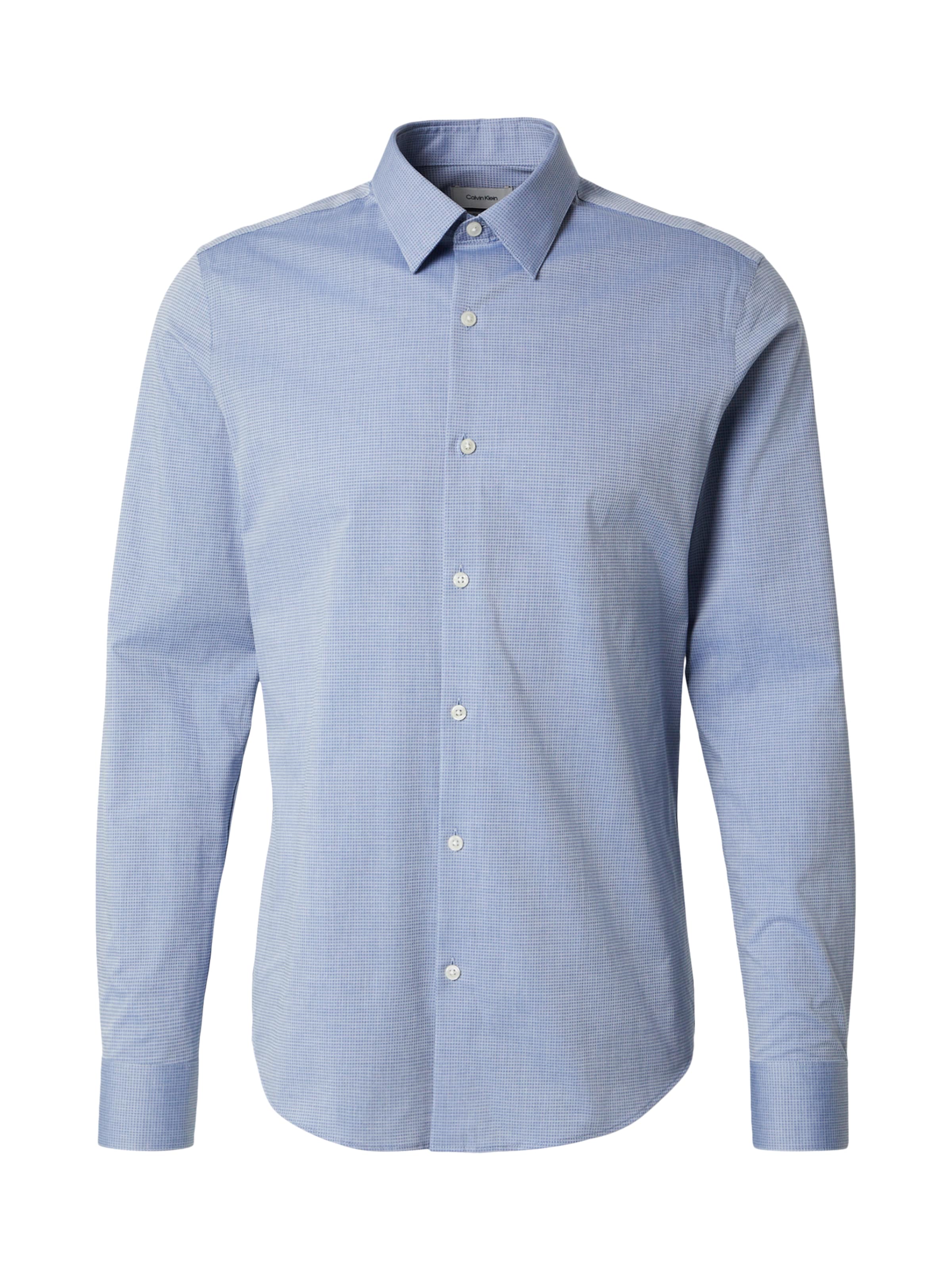 Coupe slim Chemise Calvin Klein en bleu : devant