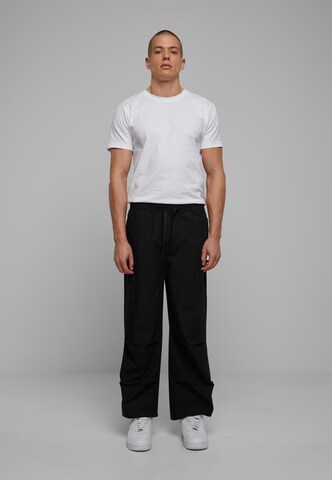 Urban ClassicsLoosefit Hlače - crna boja: prednji dio
