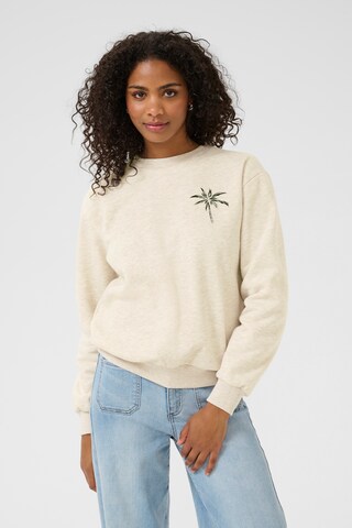 Kaffe Sweatshirt in Beige: Vorderseite