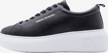 Sneaker low de la ARMANI EXCHANGE pe negru: față