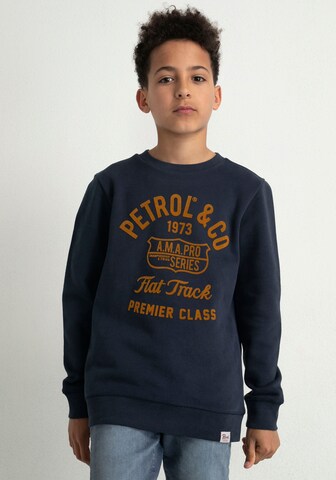 Sweat Petrol Industries en bleu : devant