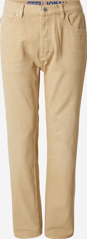 HUGO Slimfit Farkut 'Jonah' värissä beige: etupuoli