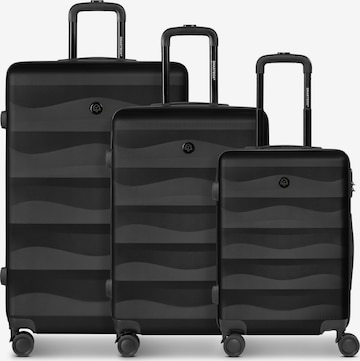 Ensemble de bagages Smartbox en noir : devant