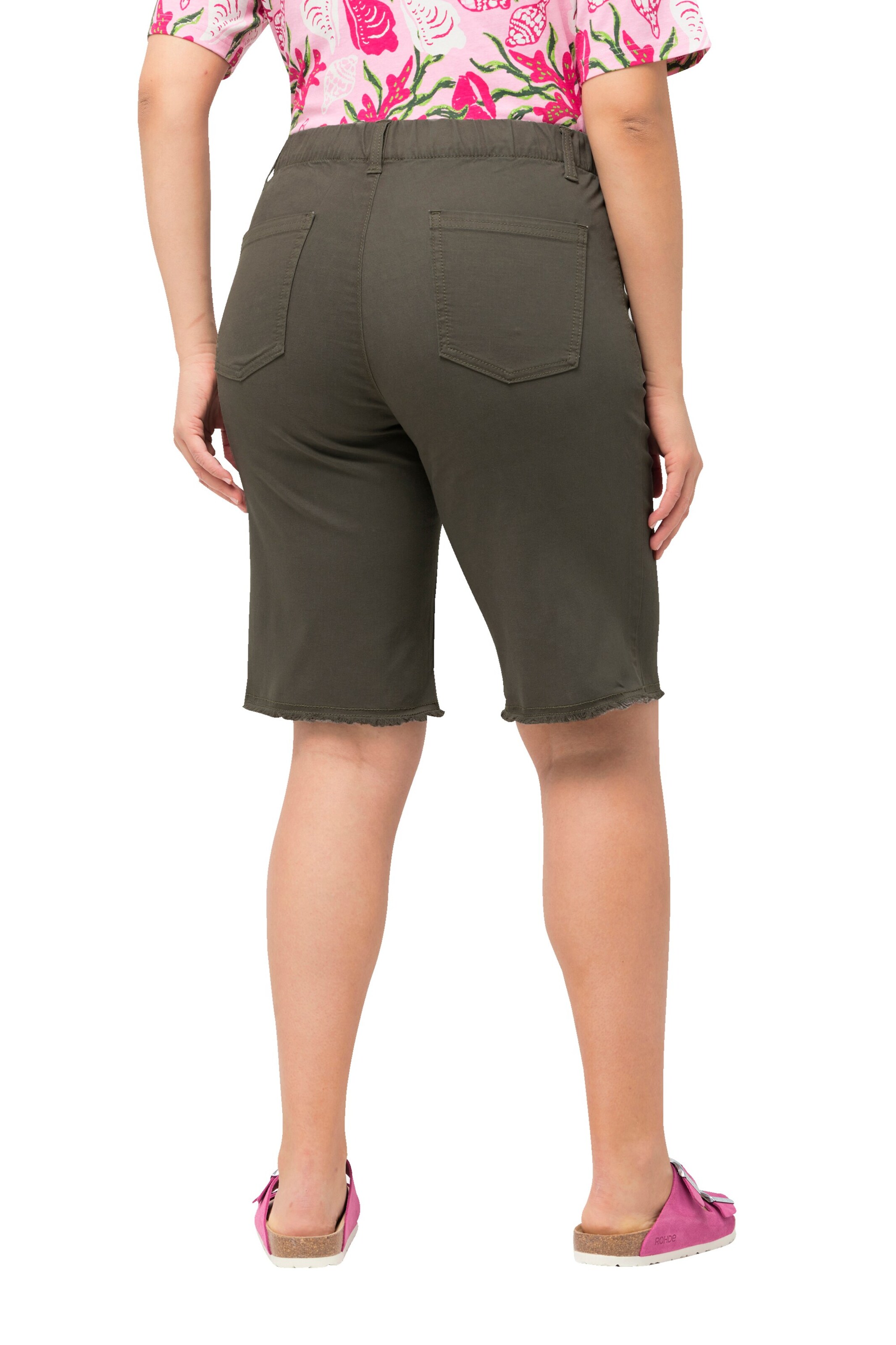 Ulla Popken Slimfit Broek in Groen