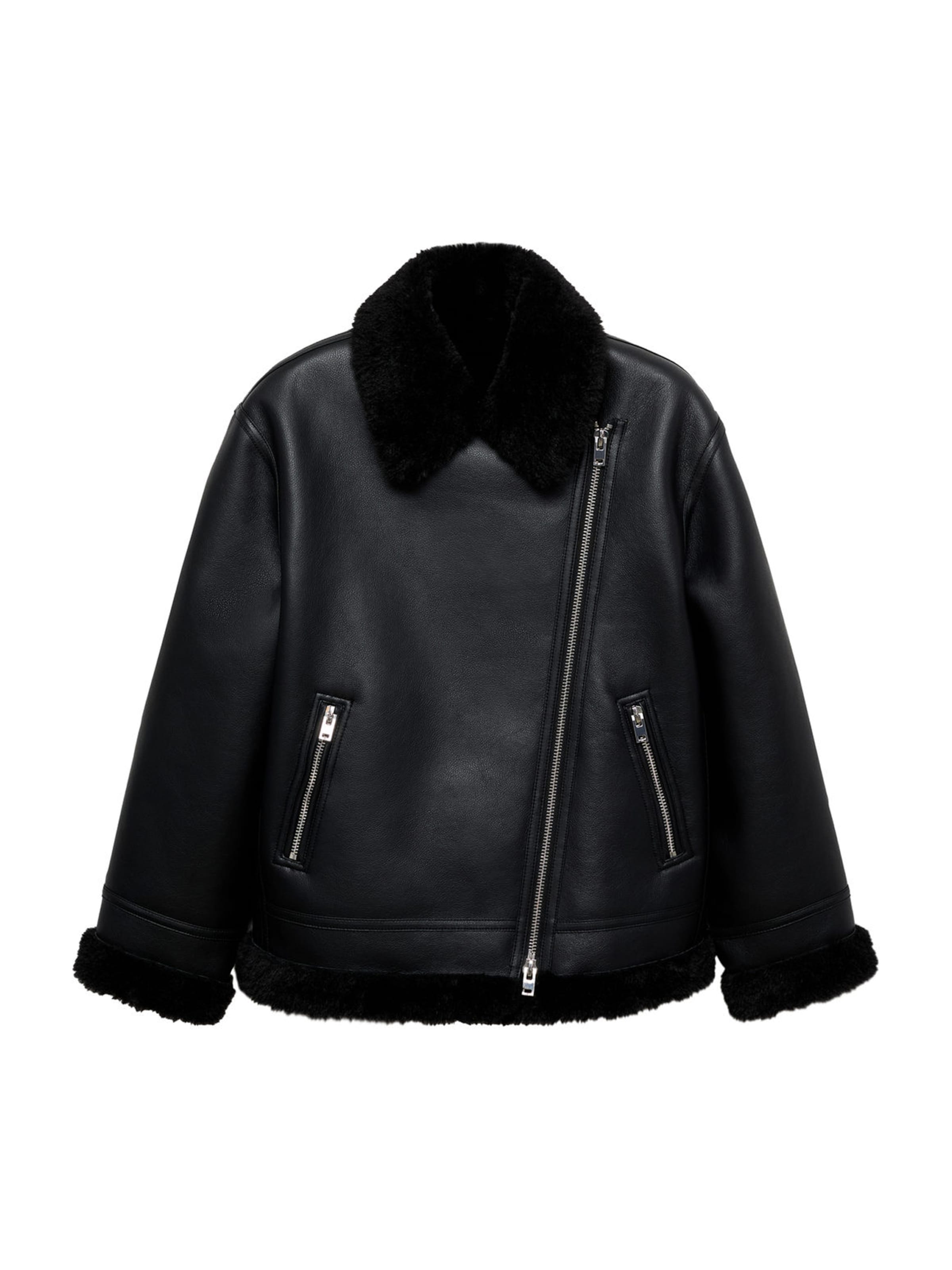 Mango leather jacket sale hot sale