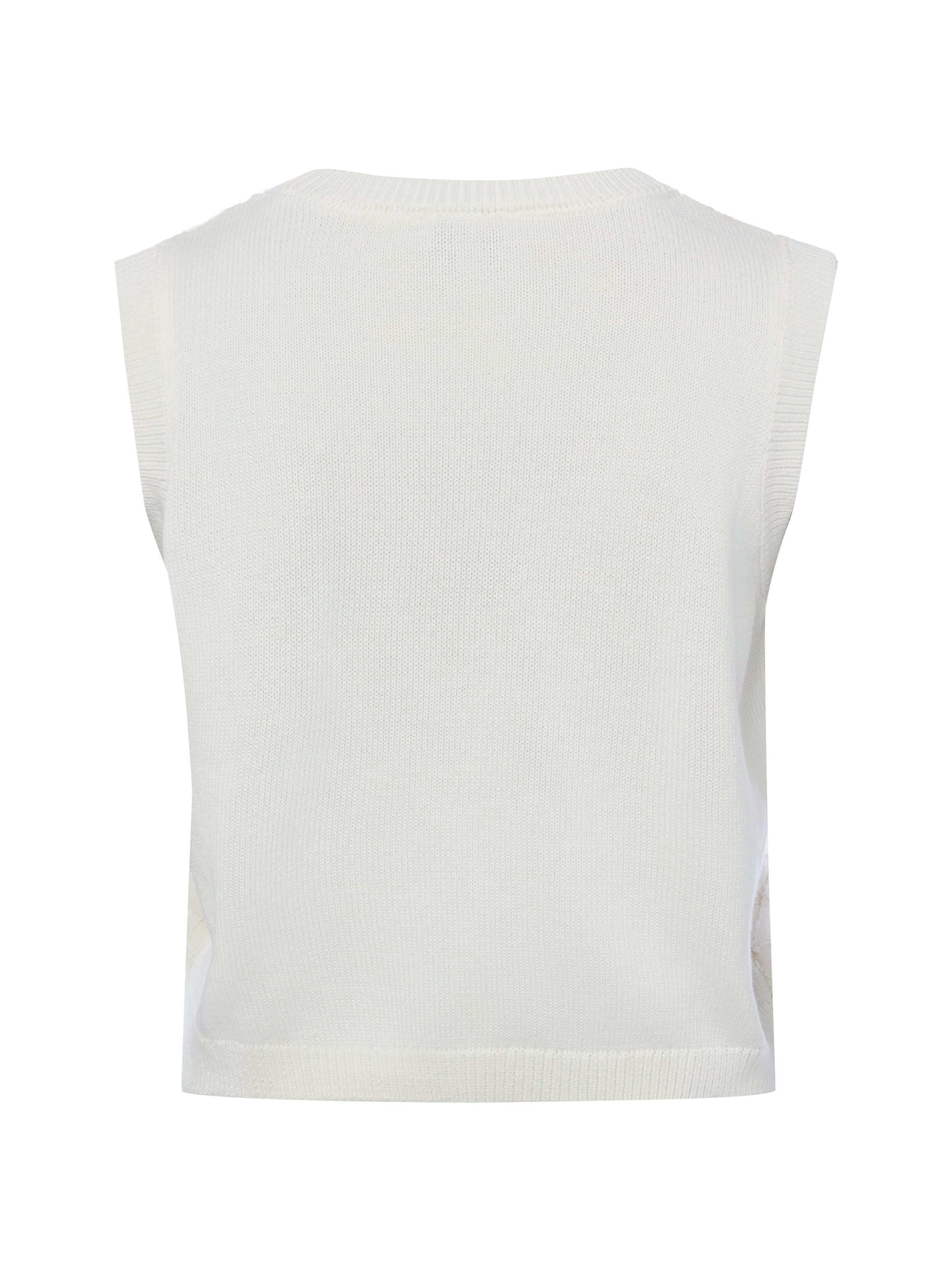 MORE & MORE Gebreid vest in Wit