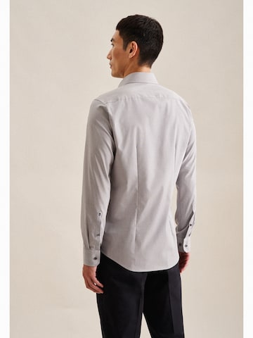 SEIDENSTICKER Slim fit Business Shirt in Grey