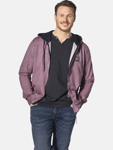 Jan Vanderstorm Sweat jacket 'Perkelman' in Purple