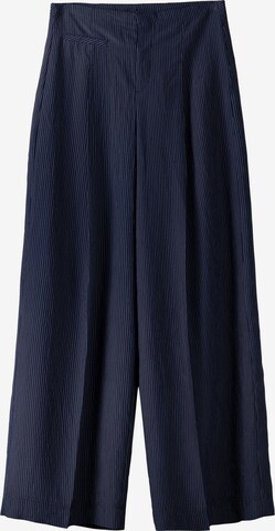 Bershka Zvonové kalhoty Kalhoty s puky – modrá: přední strana