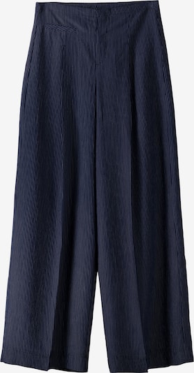 Bershka Pantalon à plis en bleu marine / blanc, Vue avec produit