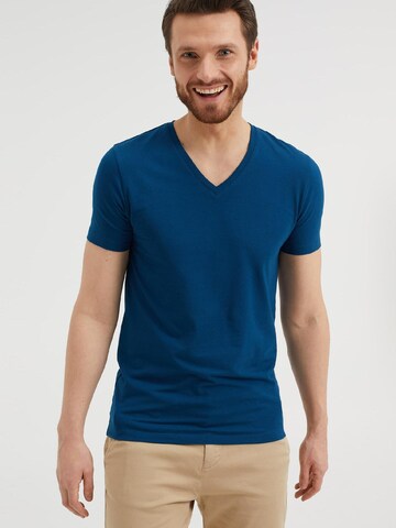 T-Shirt WE Fashion en bleu : devant