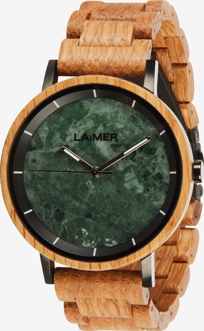 LAiMER Analog Watch 'Liam' in Brown: front