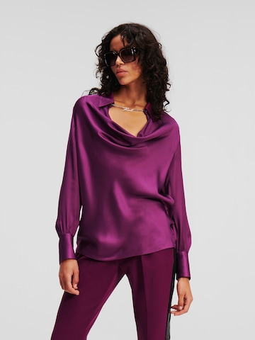 Karl Lagerfeld Blouse in Purple: front