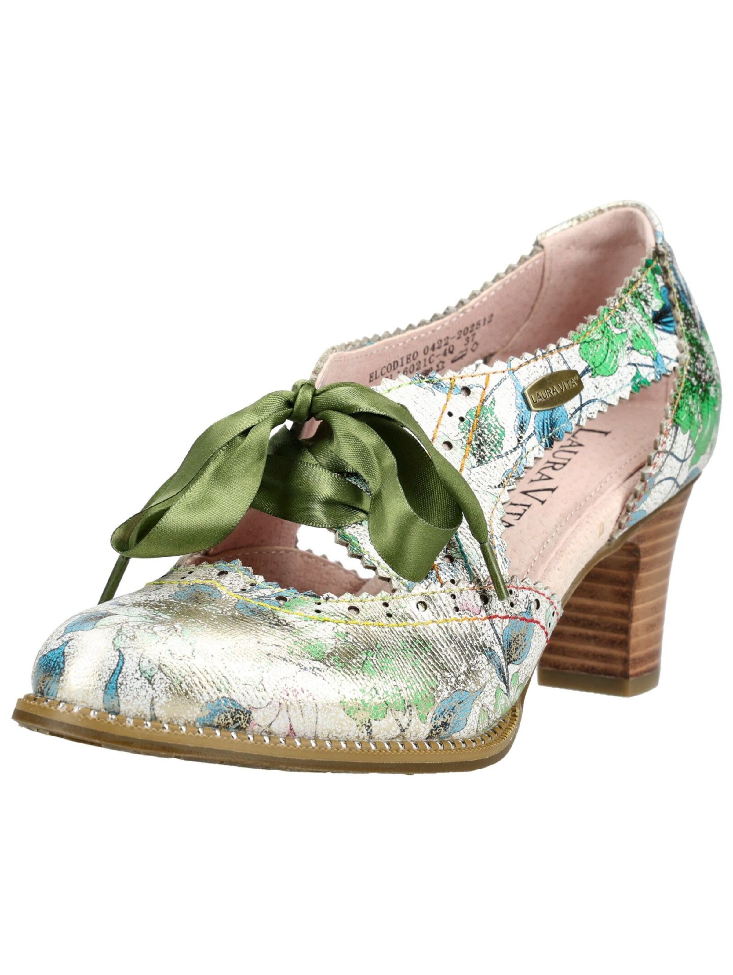 Laura Vita Pumps in Groen: voorkant