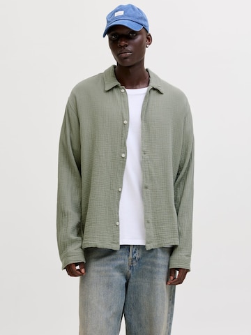 Comfort fit Camicia di JACK & JONES in verde: frontale