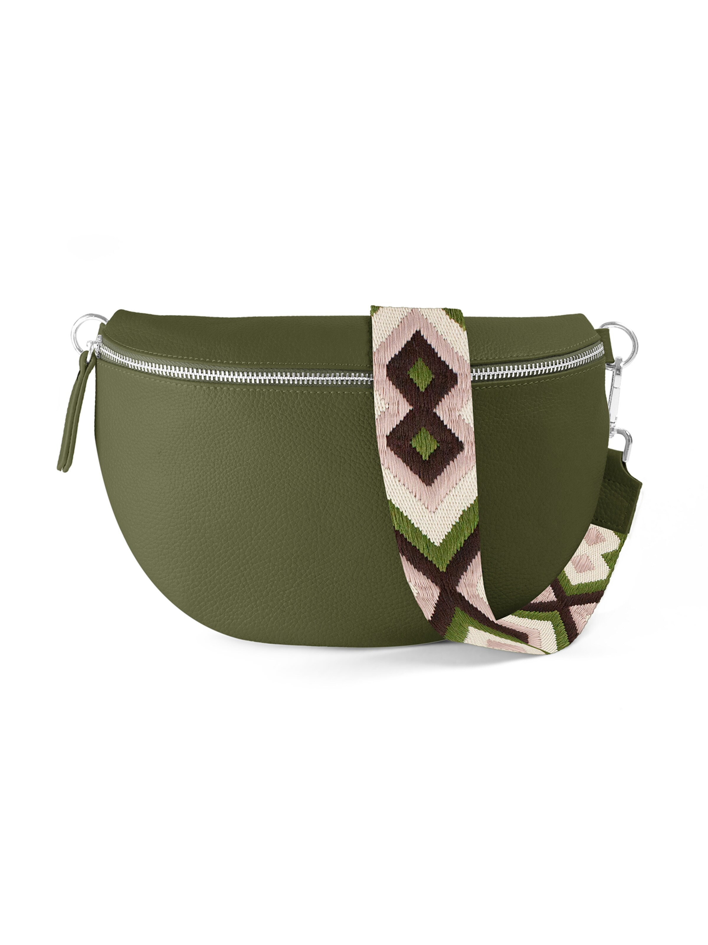 lePelou Gürteltasche 'JUNA large'‌ in Grün: Vorderseite