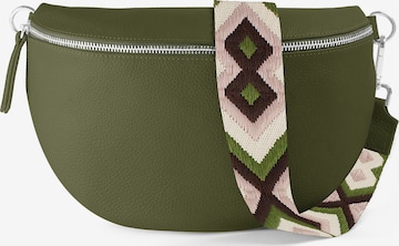 lePelou Gürteltasche 'JUNA large' in Grün: Vorderseite