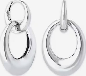 ROUGEMONT Jewellery Earrings 'Zweiteilige Creolen Ohrringe Trend' in Silver: front