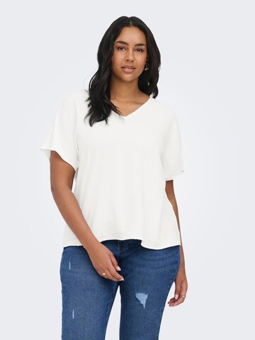 ONLY Carmakoma - Blusa 'CARMetta' en blanco: frente