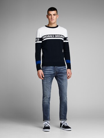 Coupe slim Jean 'JWHTIM JJORIGINAL' JACK & JONES en bleu