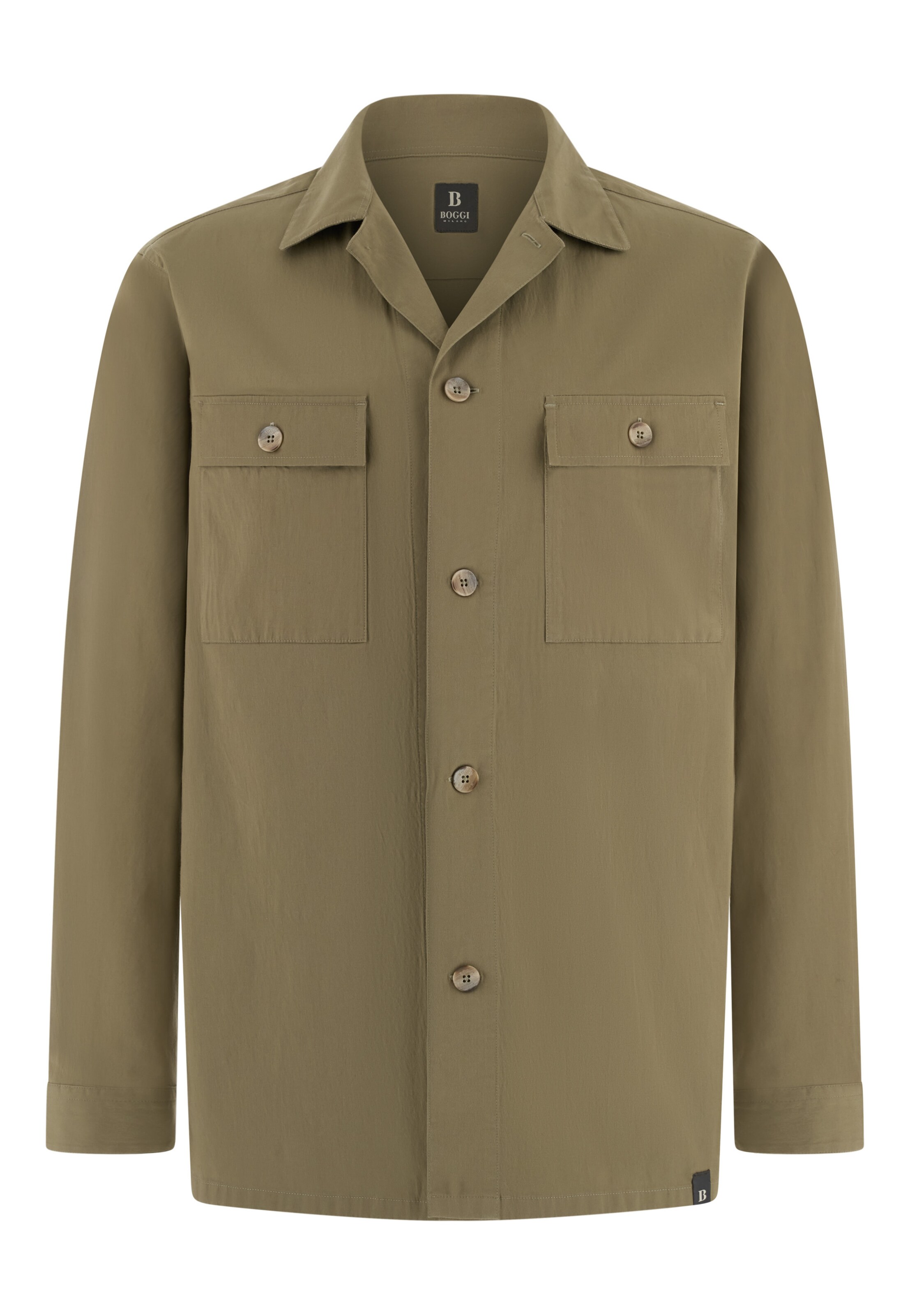 Boggi Milano Regular Fit Hemd in Grün: Vorderseite