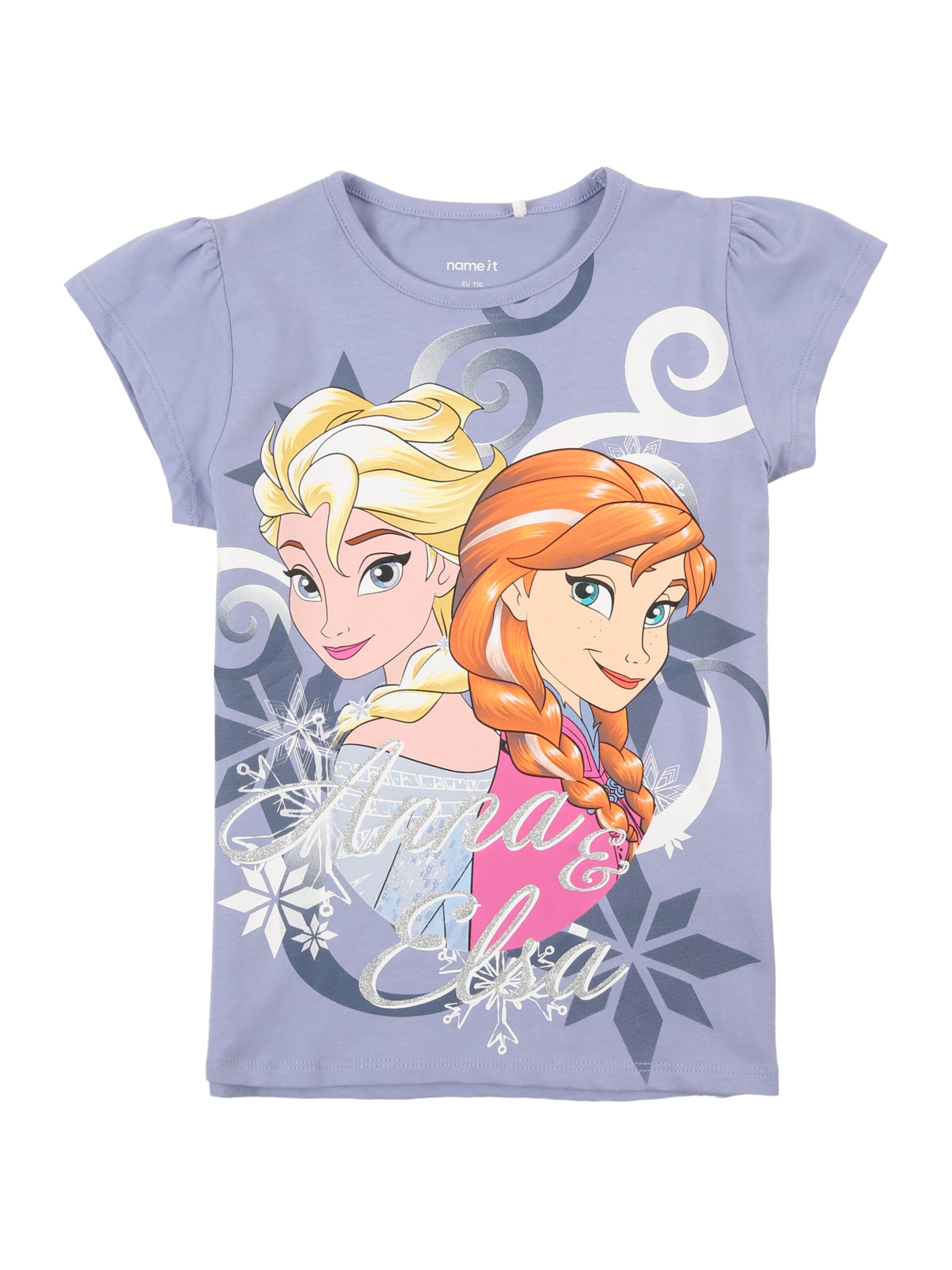 NAME IT Shirt 'NMFMOMI FROZEN' in Purple: front